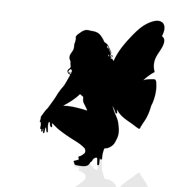 Fairy woman as a butterfly. — Stock Vector