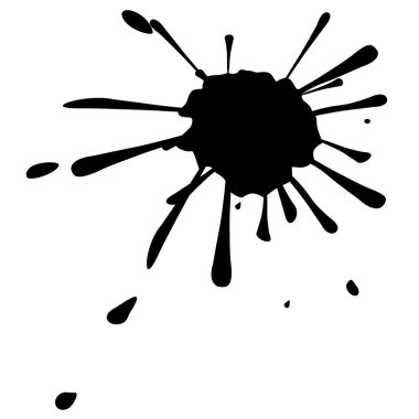 Damla üzerinde beyaz bir boya