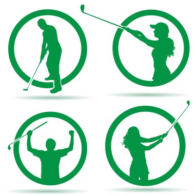Golf logosunun siluetleri