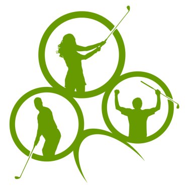 Golf logosunun siluetleri