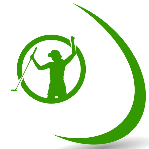 Silhouette of golf logo — Stock Vector
