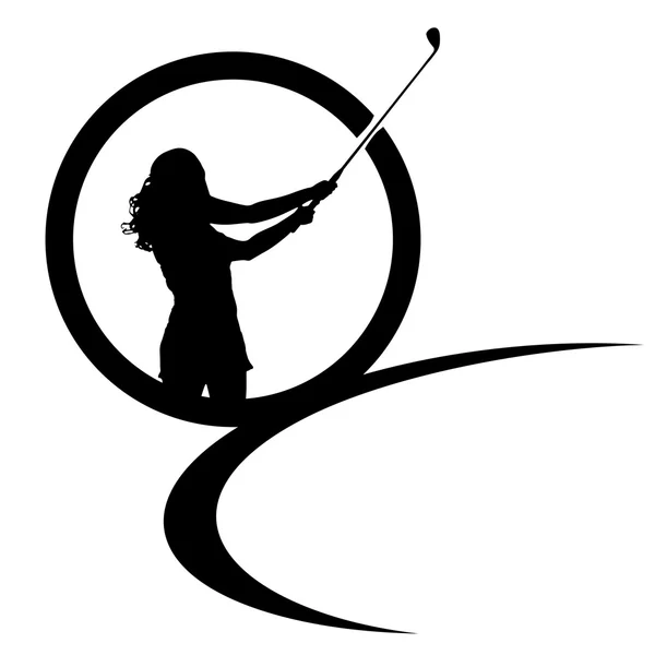 Silueta del logotipo del golf — Vector de stock