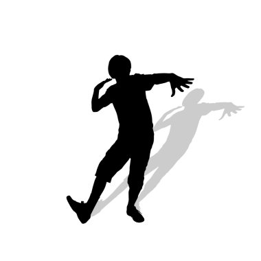 siyah bir adam silüeti.