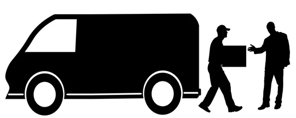 Silhouette of the transport service. — Stock Vector
