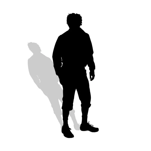 Silhouette noire de l'homme . — Image vectorielle