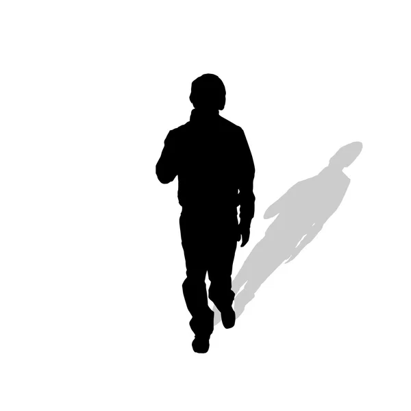 Silhouette noire d'un homme . — Image vectorielle