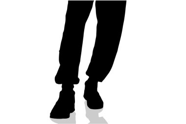 Erkek ayak silüeti.