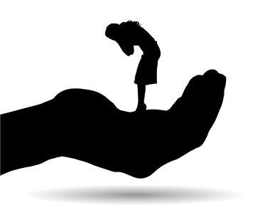 Palm'da bir kadın silüeti