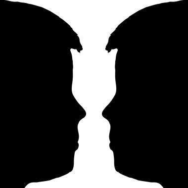 silhouette profile face boys