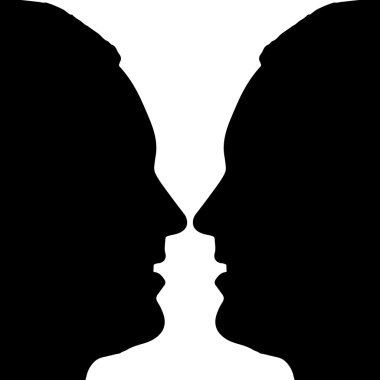 silhouette profile face men