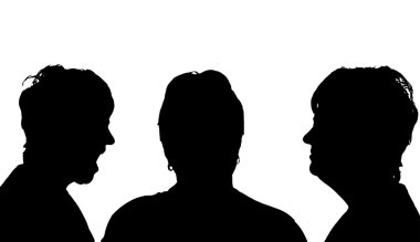 silhouette profile face women