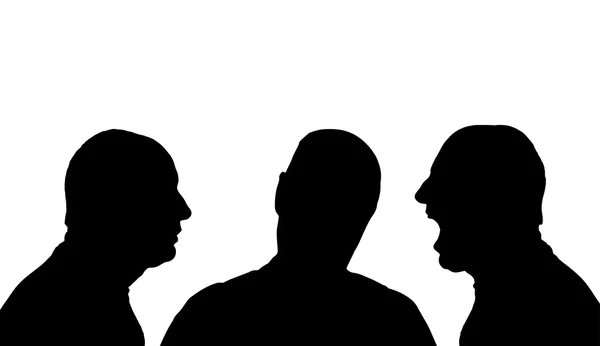 Silhouette Profil Gesicht Mann — Stockvektor