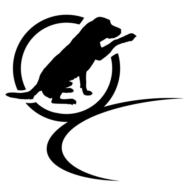 bir köpek bir kutu içinde silüeti.