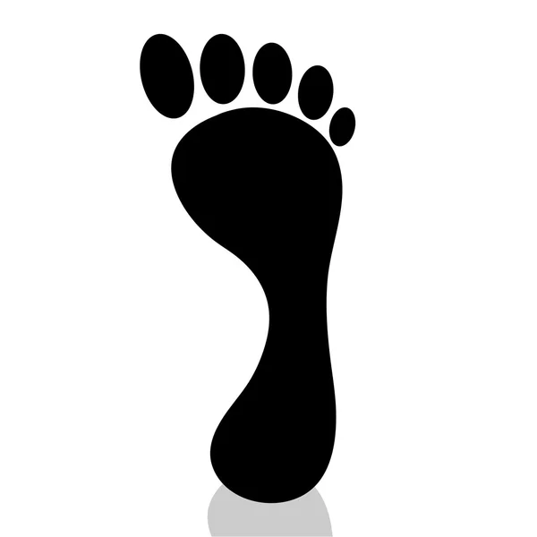 Human foot - footprint — Stock Vector