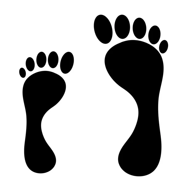 Human foot - footprints — Stock Vector