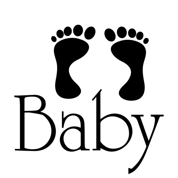 Napis baby footprints — Wektor stockowy