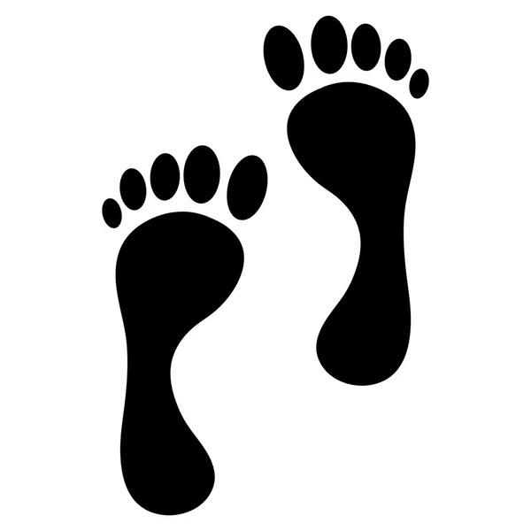 Human foot - footprints — Stock Vector