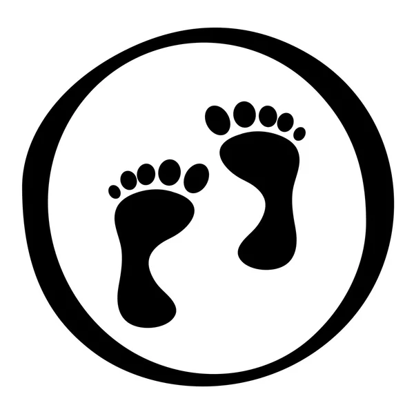 Black human footprints — Stock Vector