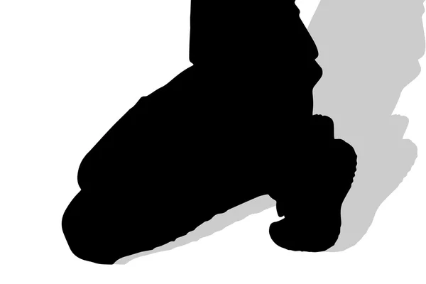 Силуэт мужских ног . — стоковый вектор