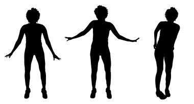 silhouette of a women who dances.