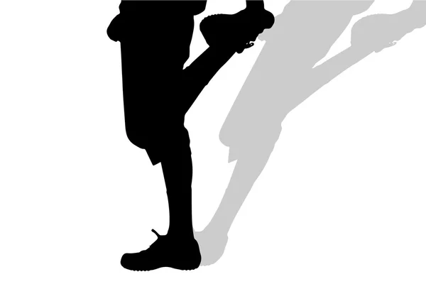 Silhouette des pieds masculins . — Image vectorielle