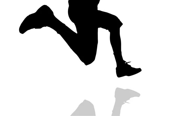 Silhouette des pieds masculins — Image vectorielle