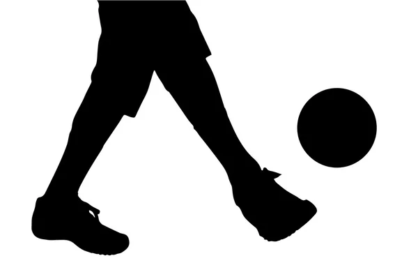 Man legs playing football. — Wektor stockowy