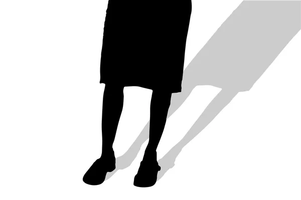 Silhouette of female feet. — Stock Vector