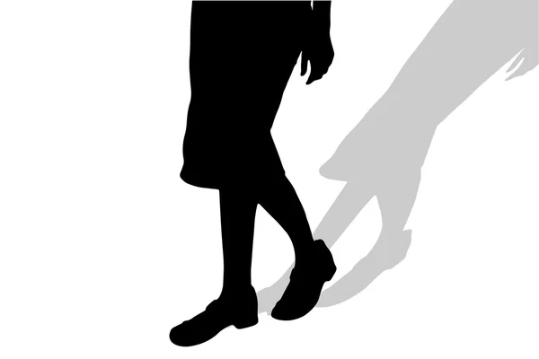 Silhouette dei piedi femminili . — Vettoriale Stock