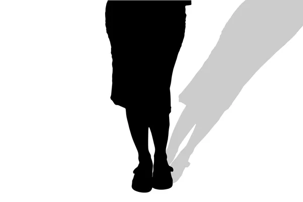 Silhouette weiblicher Füße. — Stockvektor