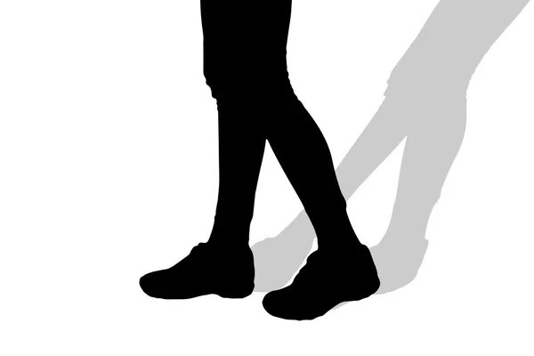 Silhouette of female feet. — Stock Vector
