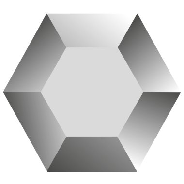 Düşük Poli gri sekizgen