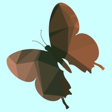 Kelebek düşük Poli stili.