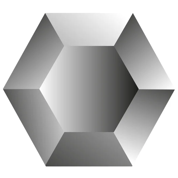 Low poly gray Octagon — Stock Vector