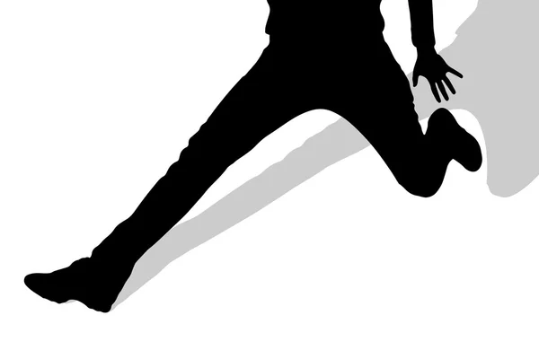 Silhouette des pieds féminins — Image vectorielle