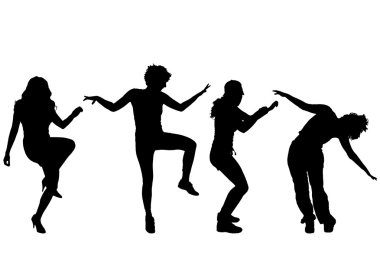 Kadın siyah siluetleri.