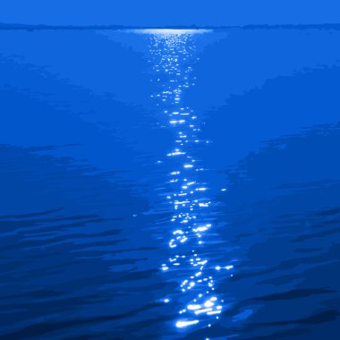 Güneşin yansıması ile su