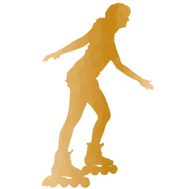 Düşük Poli tekerlekli paten kadın