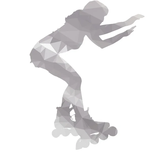 Женщина на роликовых коньках — стоковый вектор