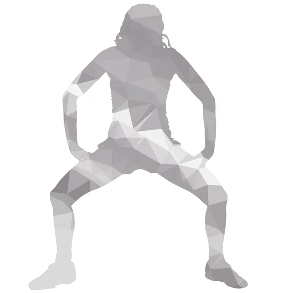Faible poly sport femme — Image vectorielle