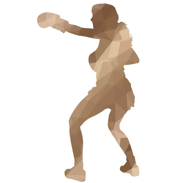 Женщина из низкого бокса — стоковый вектор