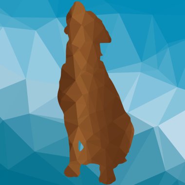 Düşük Poli siluet köpek