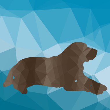 Düşük Poli siluet köpek