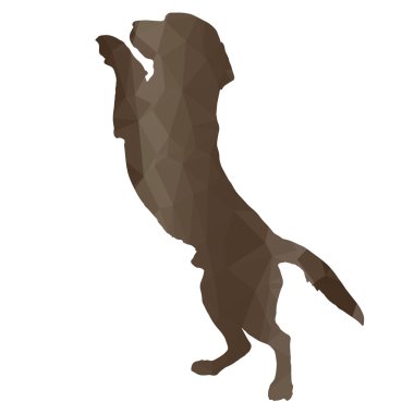 Düşük Poli siluet köpek