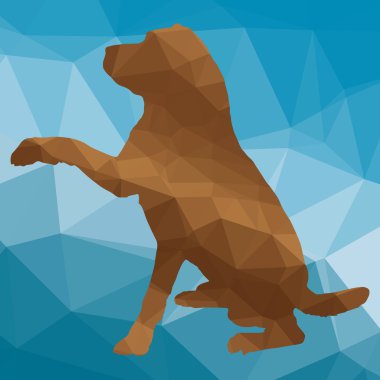 Düşük Poli siluet köpek