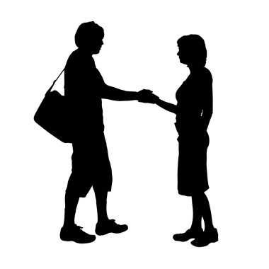 Bir çift siyah silüeti.