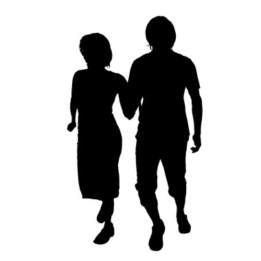 Bir çift siyah silüeti.