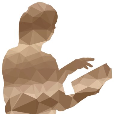 Düşük Poli siluet kadın