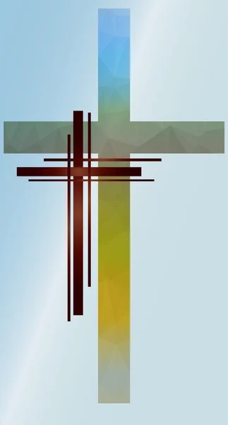 Crucifix bas poly — Image vectorielle