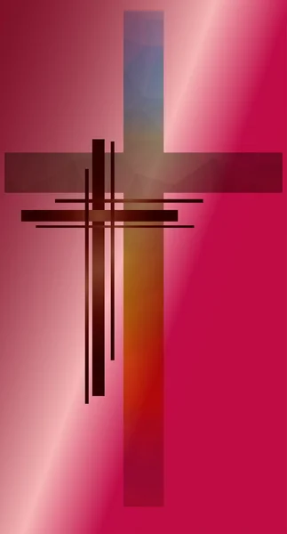 Crucifix bas poly — Image vectorielle